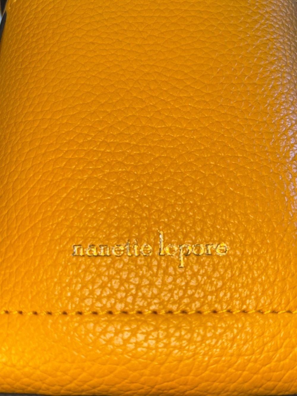 Nanette Lepore Bright Yellow Vegan Pebbled Leather Purse